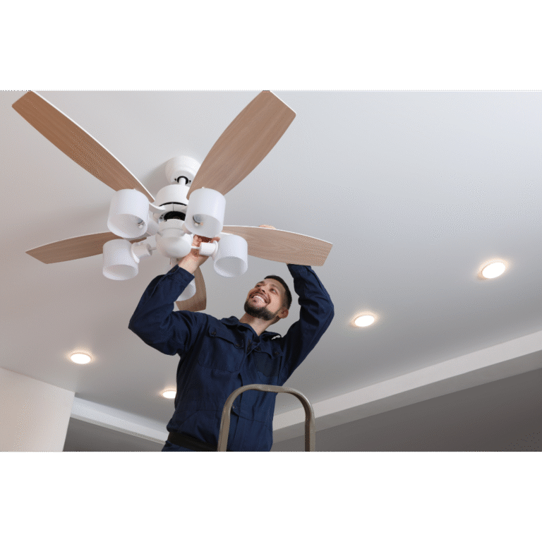 Instalação de ventilador de teto por um eletricista